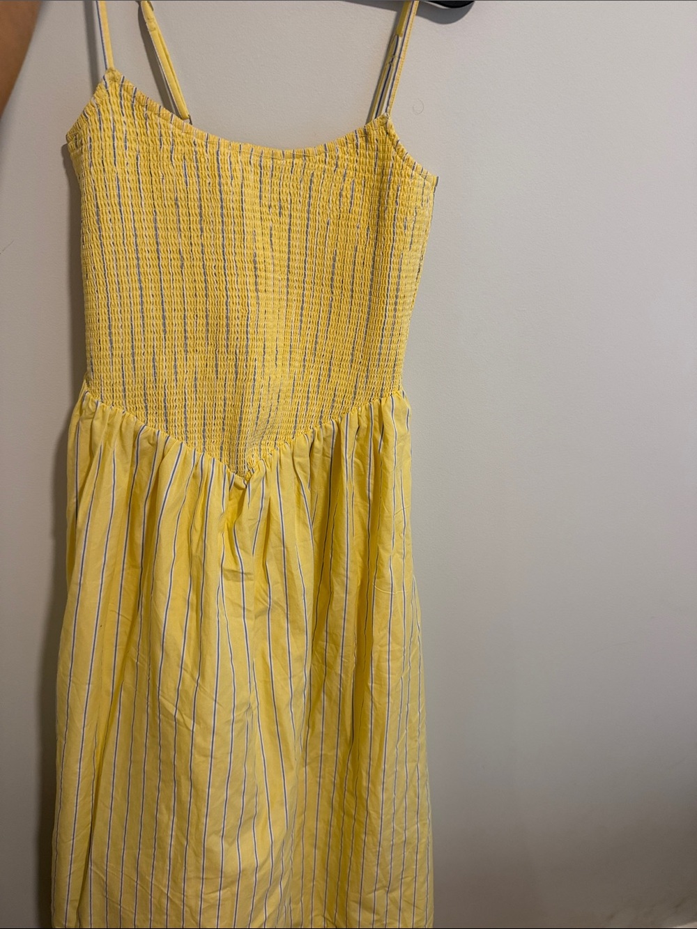 Abercrombie & Fitch Yellow Striped Smocked Sundress for Girls